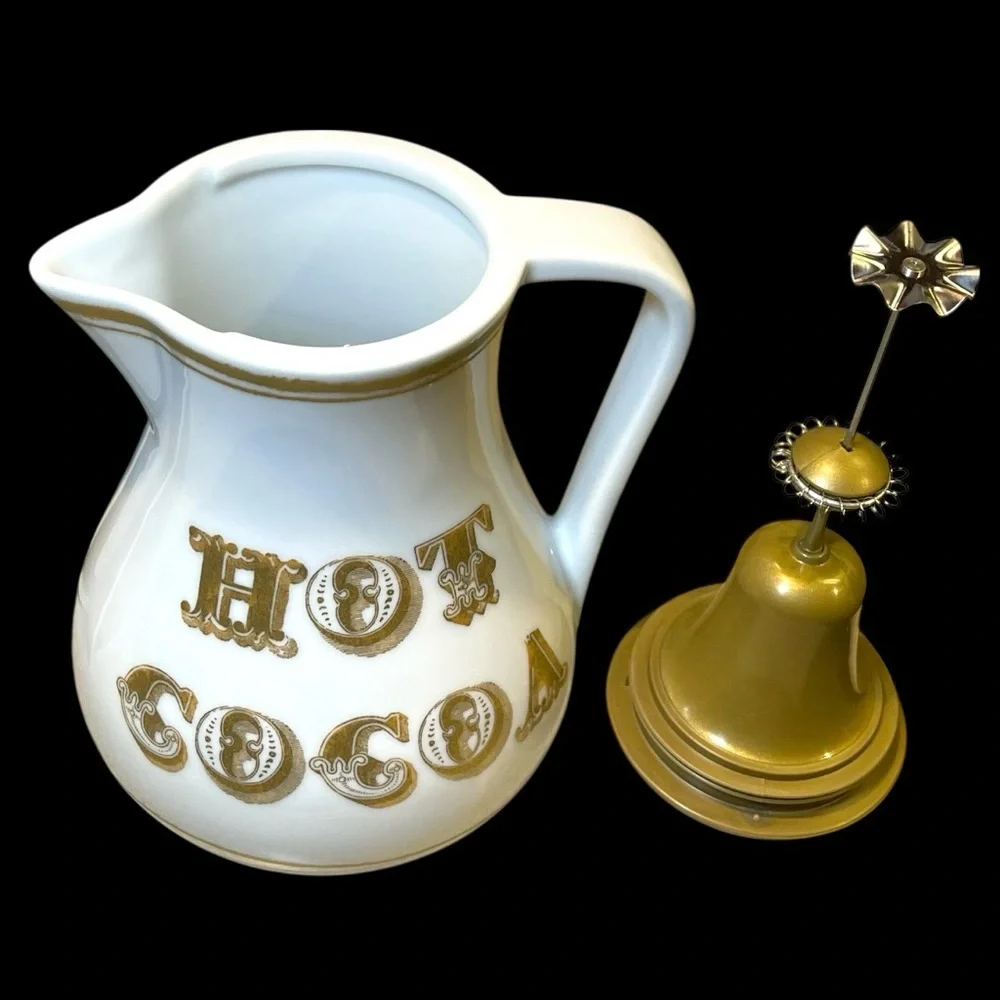 William Sonoma - Gold Lettering - Automatic Hot Chocolate Pot - 32oz - NEW!